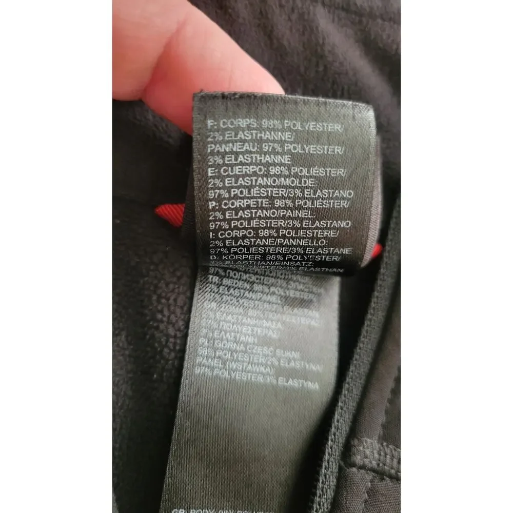 The North Face Men's Medium Black 1/2 Zip Fleece Pullover Stretch Chest Pocket